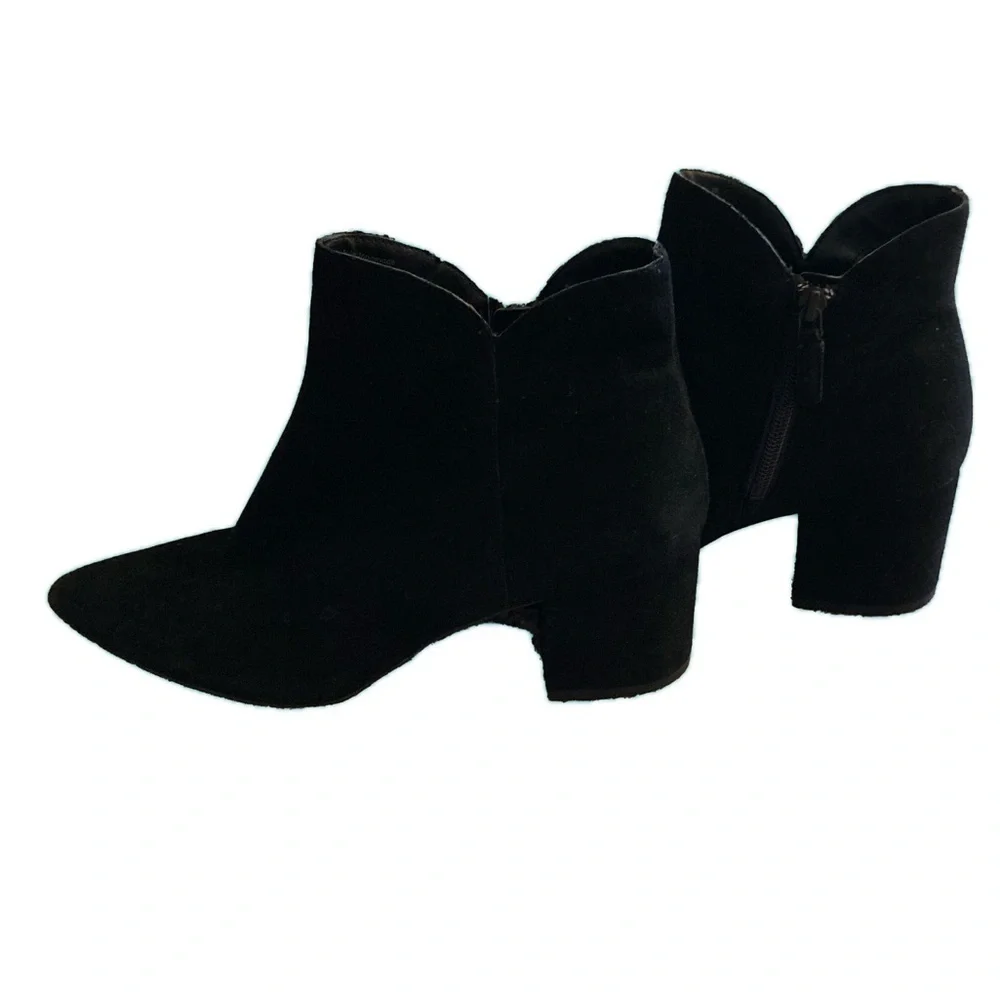 Cole Haan “Elyse” black suede bootie. Size 9.